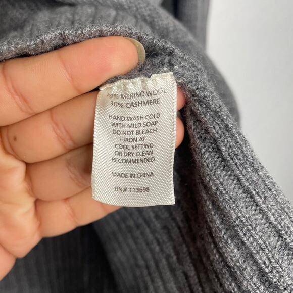 Margaret O'Leary Womens Jacket Size Medium Gray Moto Style Knitted Long Sleeve - Picture 4 of 16